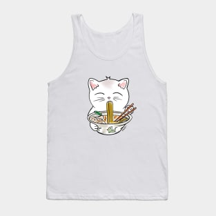 Cat eating a soup Tank Top